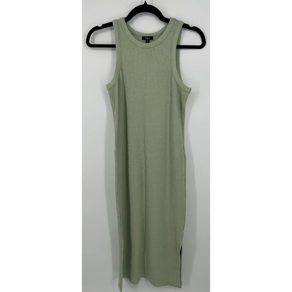 Rails Reseda Tank Dress Sage Green Sleeveless Sheath Maxi Ribbed X-Small XS - Picture 1 of 8